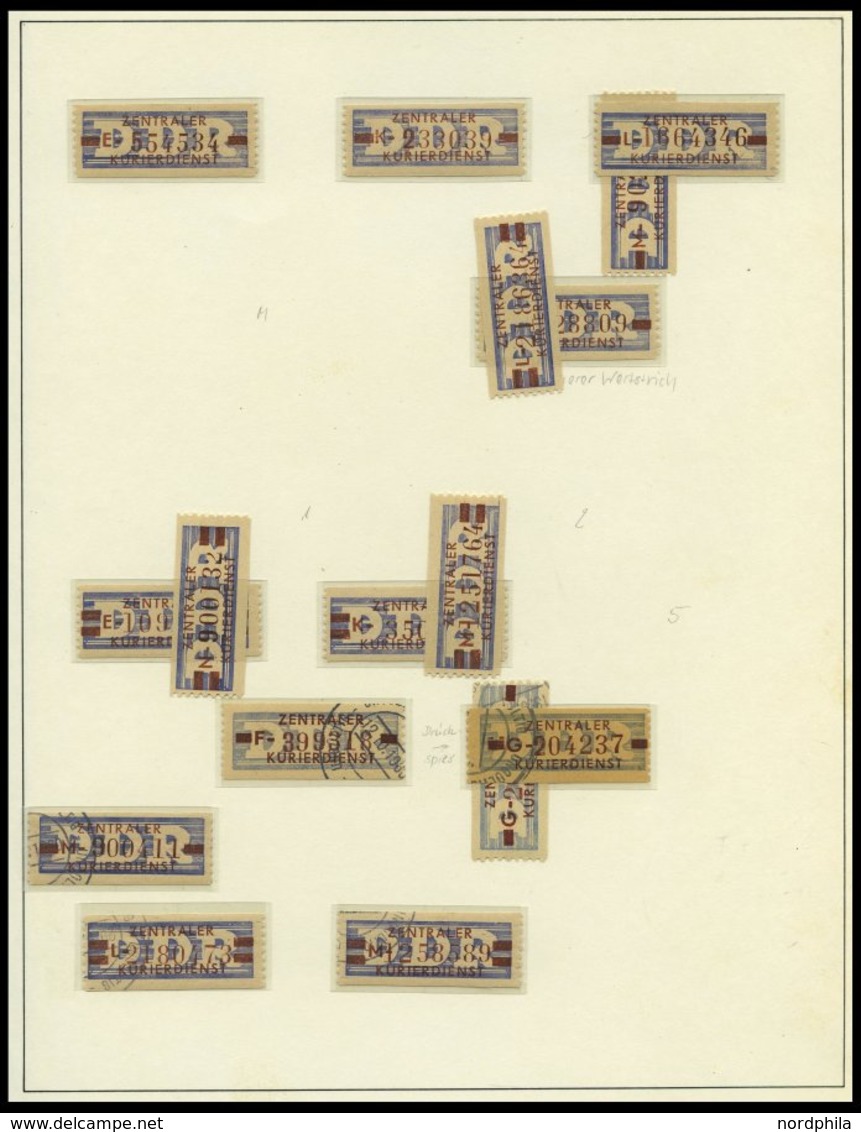 DIENSTMARKEN B D 16-31 **, O, überwiegend Postfrische Sammlung Wertstreifen-Nachdrucke, Mit 88 Werten, Fast Nur Prachter - Other & Unclassified