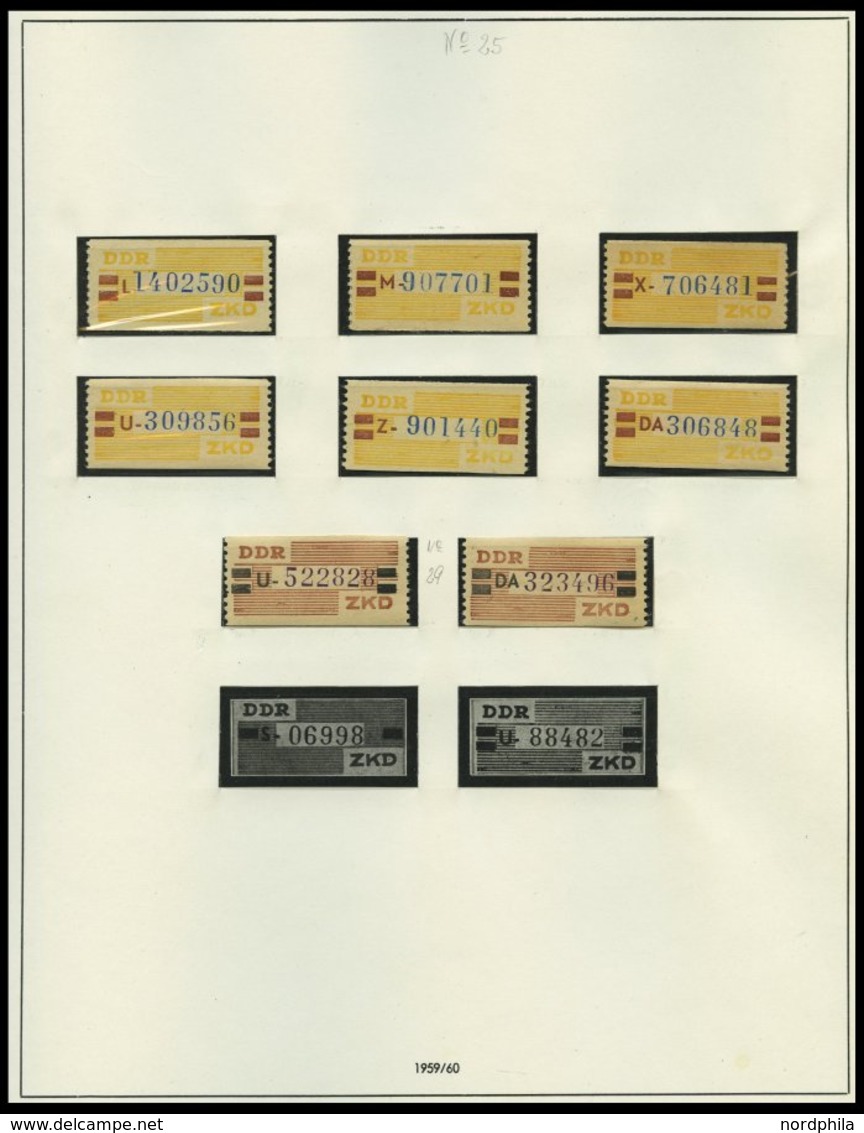 DIENSTMARKEN B D 16-31 **, O, überwiegend Postfrische Sammlung Wertstreifen-Nachdrucke, Mit 88 Werten, Fast Nur Prachter - Other & Unclassified