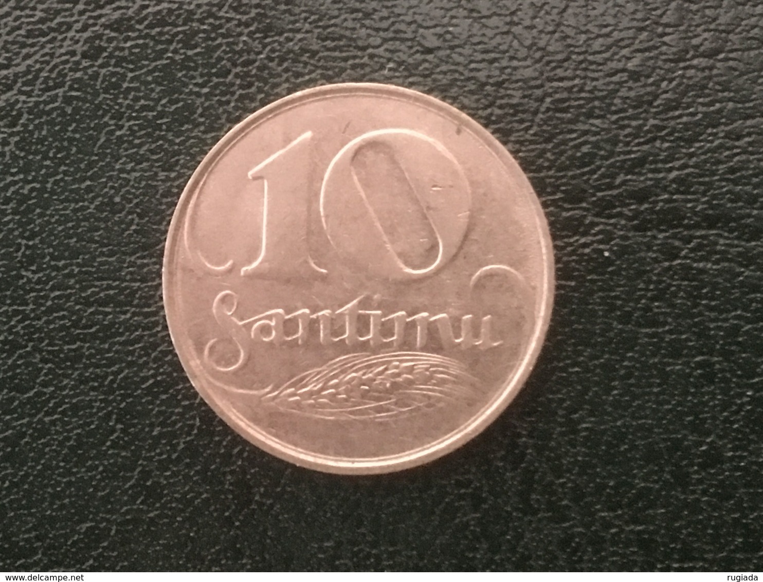 1922 Latvia 10 Santimu Coin - VF Very Fine - Lettonie