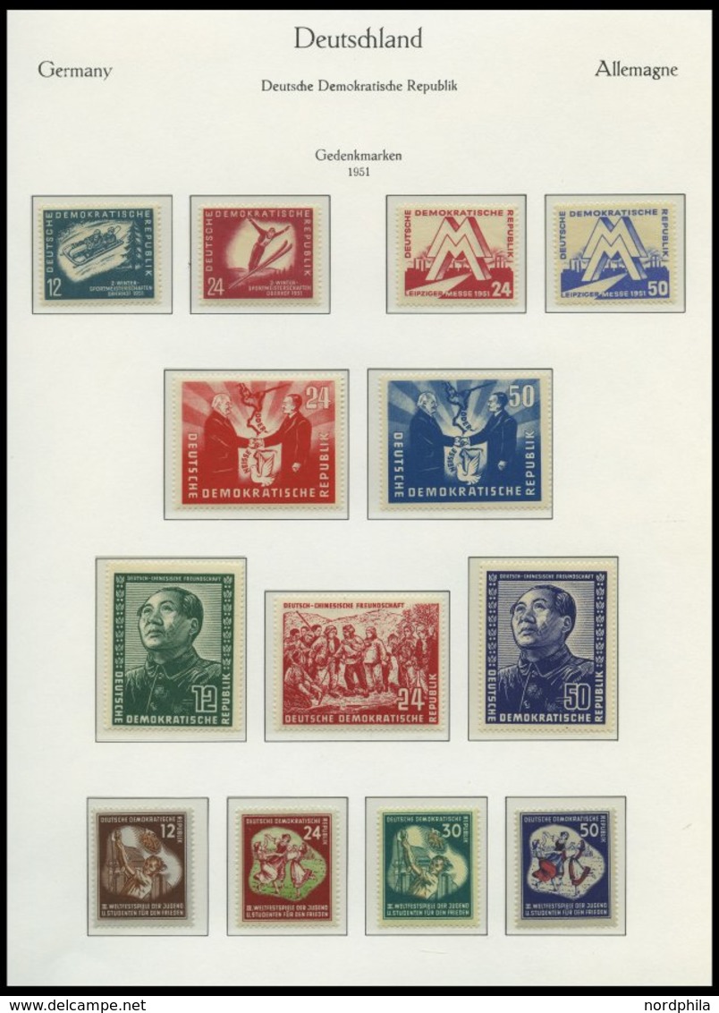 SAMMLUNGEN **, 1949-58, Postfrische Komplette Saubere Sammlung Im KA-BE Falzlosalbum, Prachtsammlung - Verzamelingen