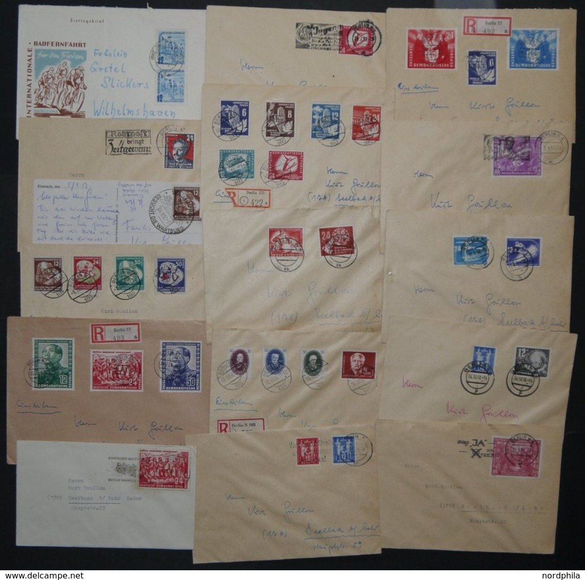 LOTS 1949-52, 16 Belege Mit Besseren Frankaturen, Fast Nur Prachterhaltung, Besichtigen! - Collections