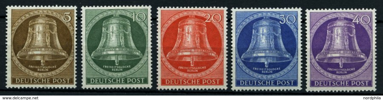 BERLIN 101-05 **, 1953, Glocke Mitte, Prachtsatz, Mi. 80.- - Andere & Zonder Classificatie