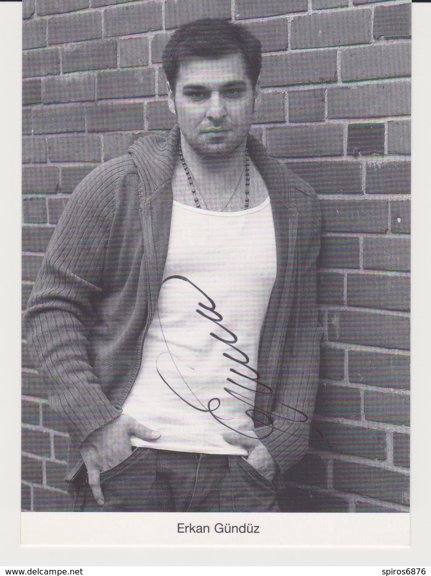 Authentic Signed Card / Autograph - Turkish Actor ERKAN GUNDUZ - German TV Series Lindenstrasse - Autographes