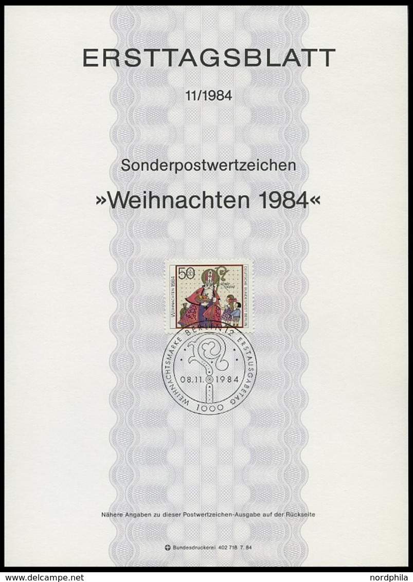ERSTTAGSBLÄTTER 708-29 BrfStk, 1984, Kompletter Jahrgang, ETB 1 - 11/84, Pracht - Other & Unclassified