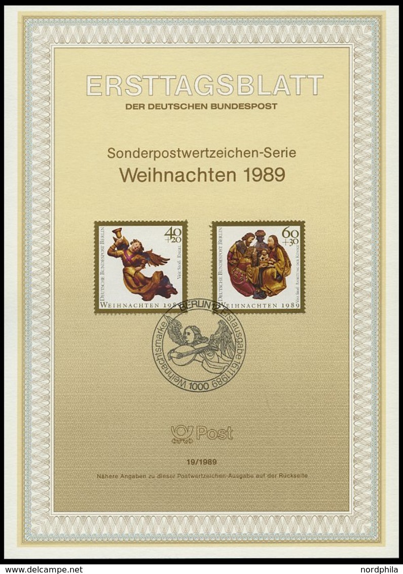 ERSTTAGSBLÄTTER 830-59 BrfStk, 1989, Kompletter Jahrgang, ETB 1 - 19/89, Pracht - Altri & Non Classificati