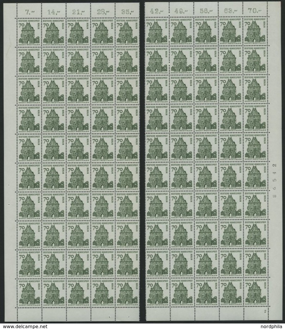ENGROS 248 **, 1965, 70 Pf. Osthofentor, 40 Waagerechte Paare In 2 Bogenteilen, Pracht, Mi. 1400.- - Collections