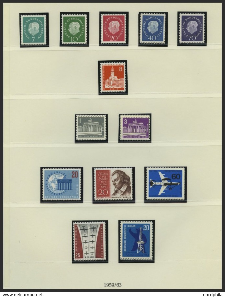 SAMMLUNGEN **, o, komplette Sammlung Berlin von 1955-90 in 2 Lindner-Bi-Collect Falzlosalben, doppelt gesammelt (** und 