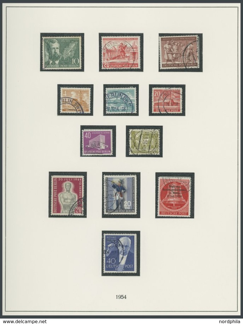 SAMMLUNGEN o, 1948-75, reichhaltige gestempelte Sammlung im Lindner Falzlosalbum mit vielen guten Werten, etwas untersch