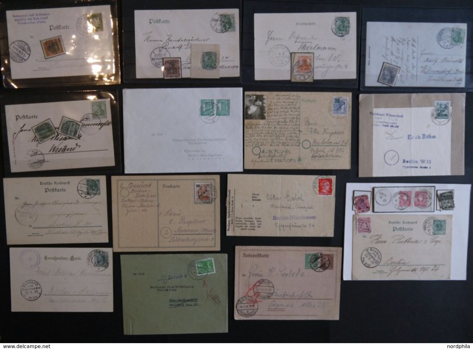 LOTS Berliner Stadtteile: 1875-1954, Ganzsachen, Briefstücke Und Einzelmarken Mit Stempeln Von Baumschulenweg Bis Zehlen - Usati