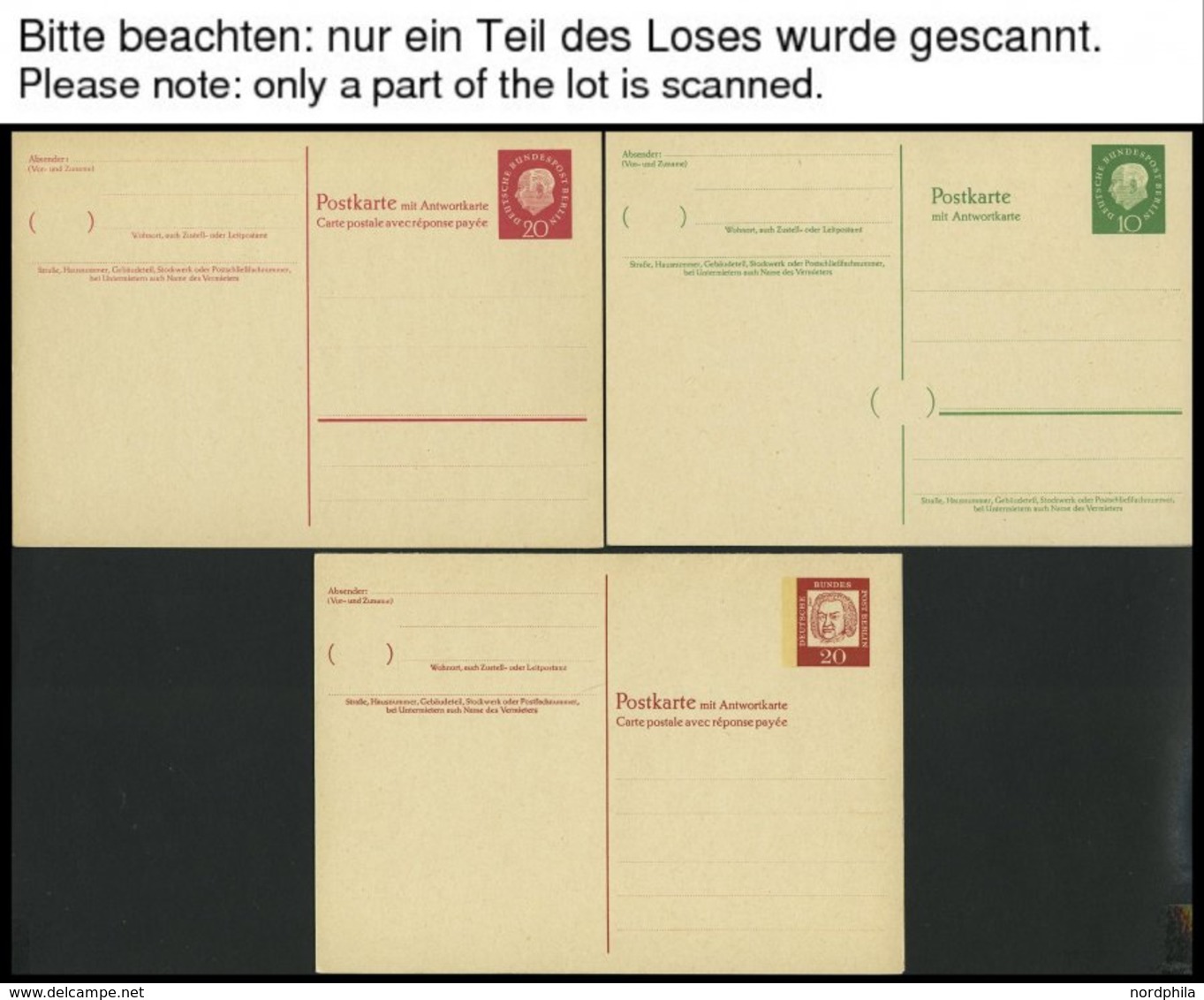 GANZSACHEN Aus P 1d-113 BRIEF, 1949-74, 64 Verschiedene Ungebrauchte Ganzsachenkarten, Fast Nur Prachterhaltung - Colecciones