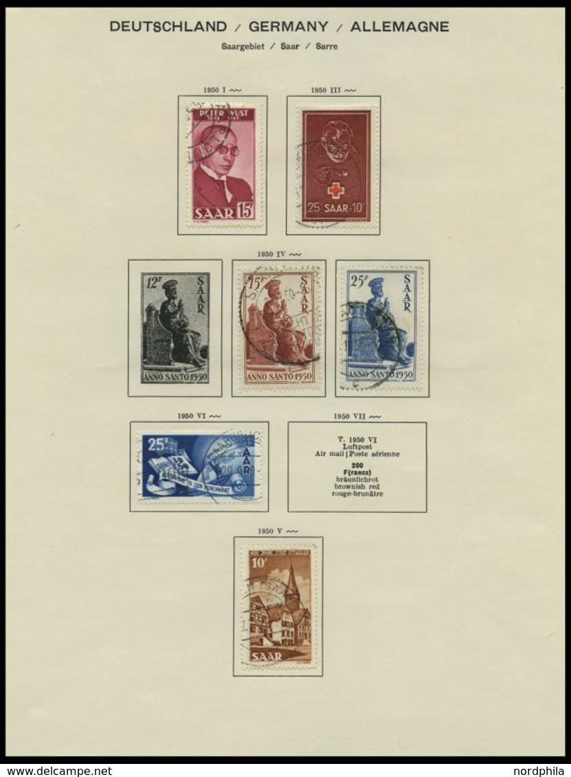 SAMMLUNGEN, LOTS O,* FDC, Zweifach Gesammelte Sammlung Saarland Mit Einigen Guten Mittleren Werten, Prachterhaltung - Altri & Non Classificati