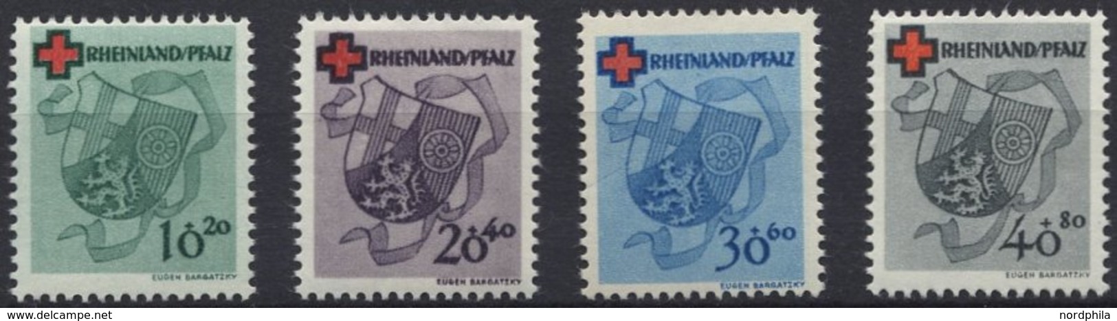RHEINLAND PFALZ 42-45 **, 1949, Rotes Kreuz, Prachtsatz, Mi. 85.- - Andere & Zonder Classificatie