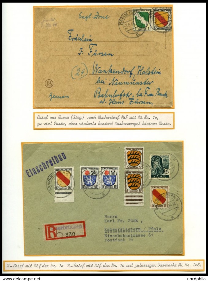 SAMMLUNGEN, LOTS *,**,o,Brief , Umfangreiche Sammlung Französische Zone Von 1945-49 Im SAFE Album Mit Verschiedenen Papi - Sonstige & Ohne Zuordnung