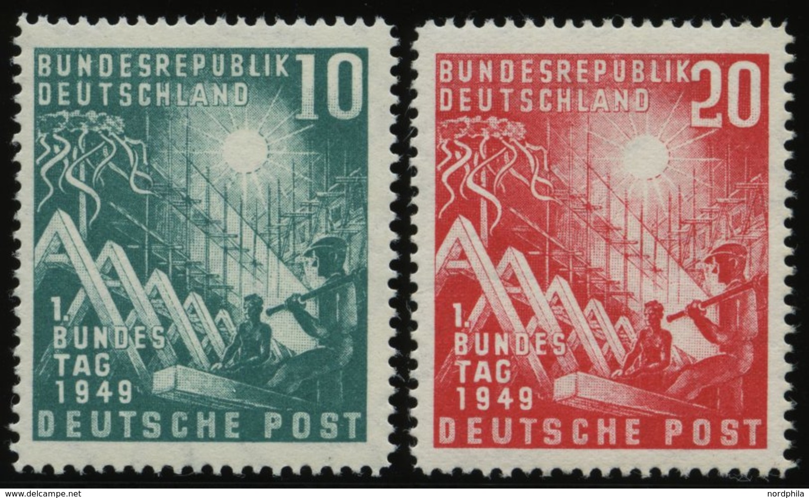 BUNDESREPUBLIK 111/2 **, 1949, Bundestag, Pracht, Mi. 100.- - Other & Unclassified