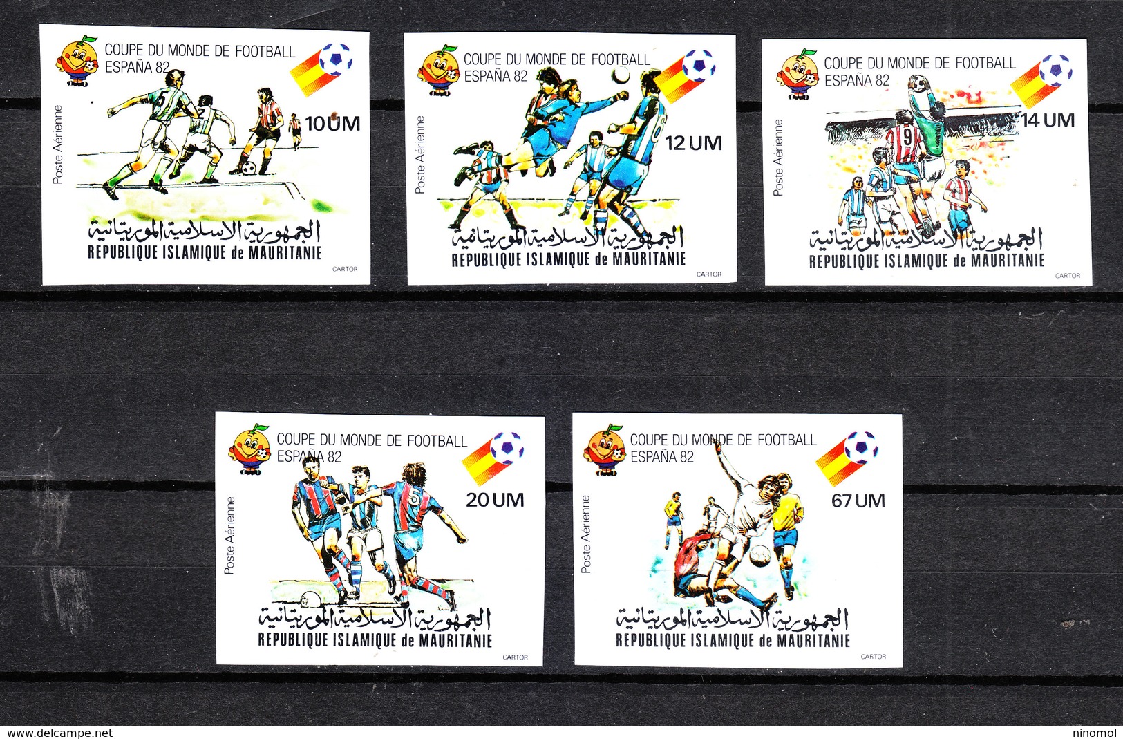 Mauritania  -  1982.  Champion Italia. MNH Imperf.complete Set - 1982 – Espagne