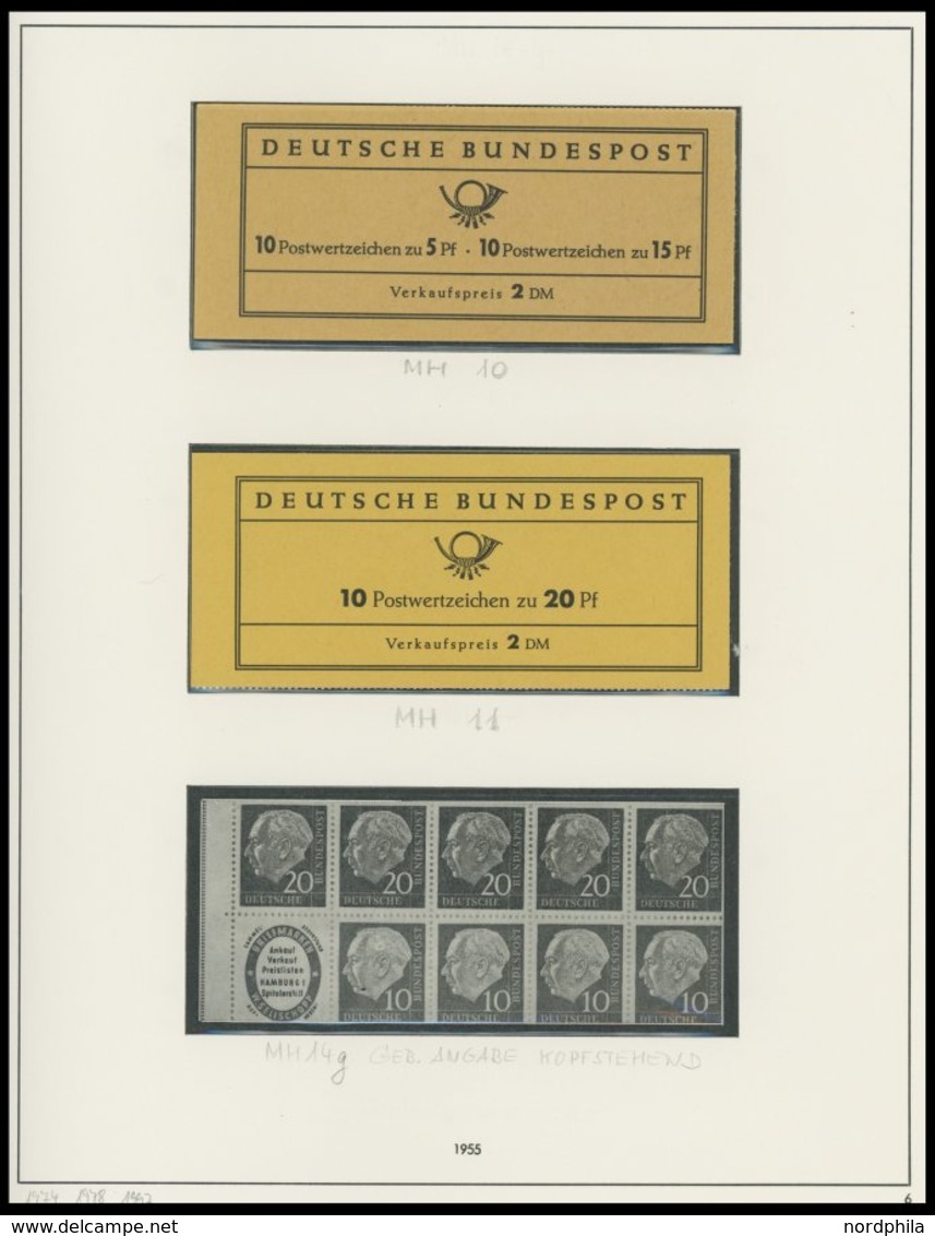 ZUSAMMENDRUCKE A. W 2-K 7 **,*,o , 1951-68, Partie Meist Verschiedener Zusammendrucke Mit Markenheftchen, Heftchenblätte - Se-Tenant