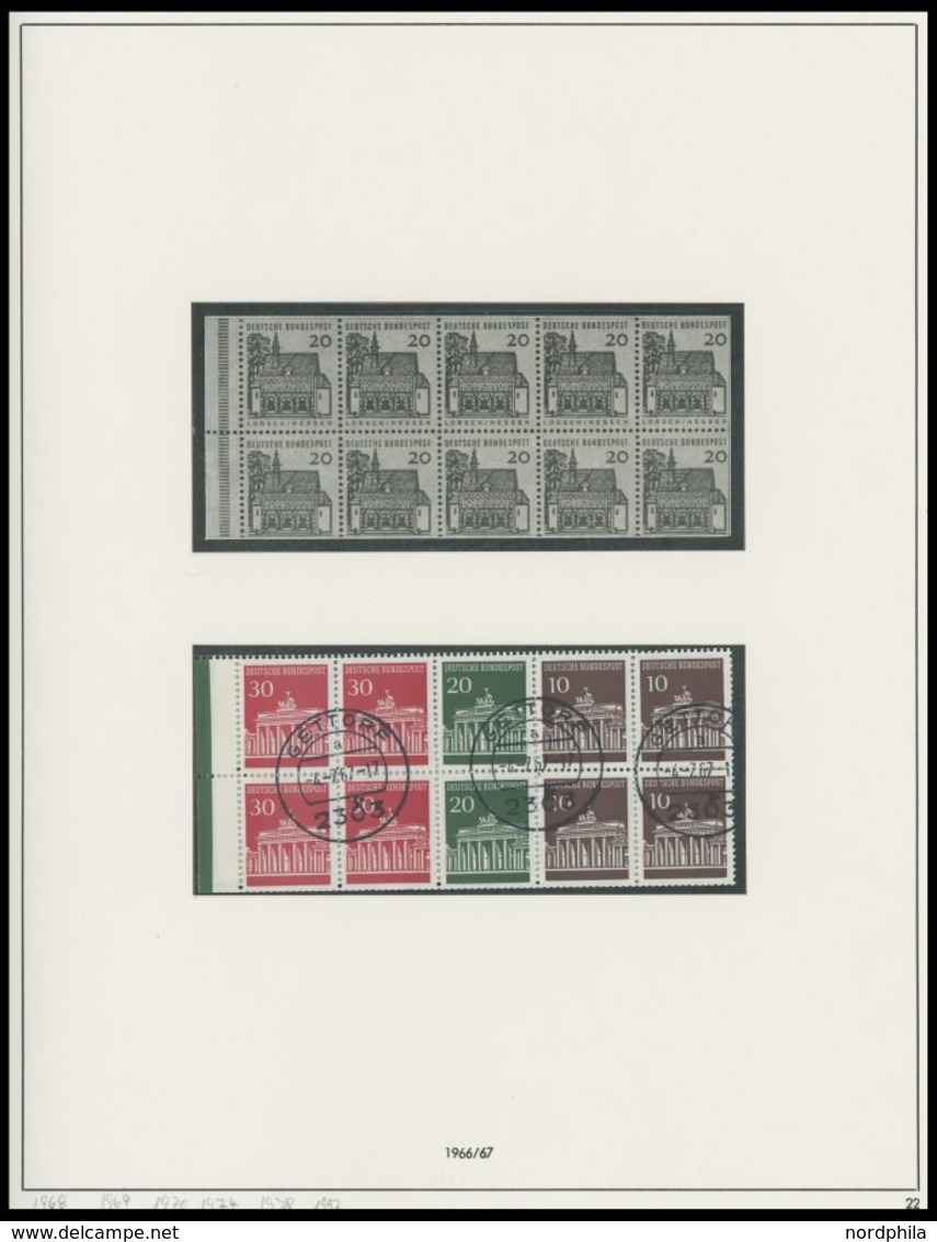 ZUSAMMENDRUCKE a. W 2-K 7 **,*,o , 1951-68, Partie meist verschiedener Zusammendrucke mit Markenheftchen, Heftchenblätte