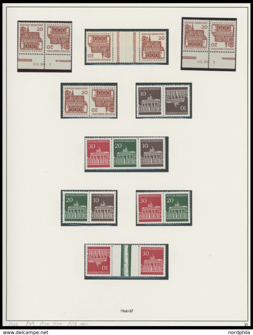 ZUSAMMENDRUCKE a. W 2-K 7 **,*,o , 1951-68, Partie meist verschiedener Zusammendrucke mit Markenheftchen, Heftchenblätte