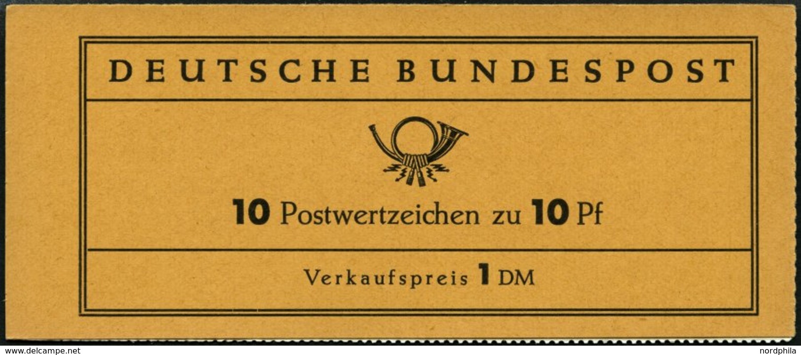 ZUSAMMENDRUCKE MH 6a **, 1960, Markenheftchen Heuss Lumogen, Erstauflage, Stark Fluoreszierend, Pracht, Gepr. D. Schlege - Other & Unclassified