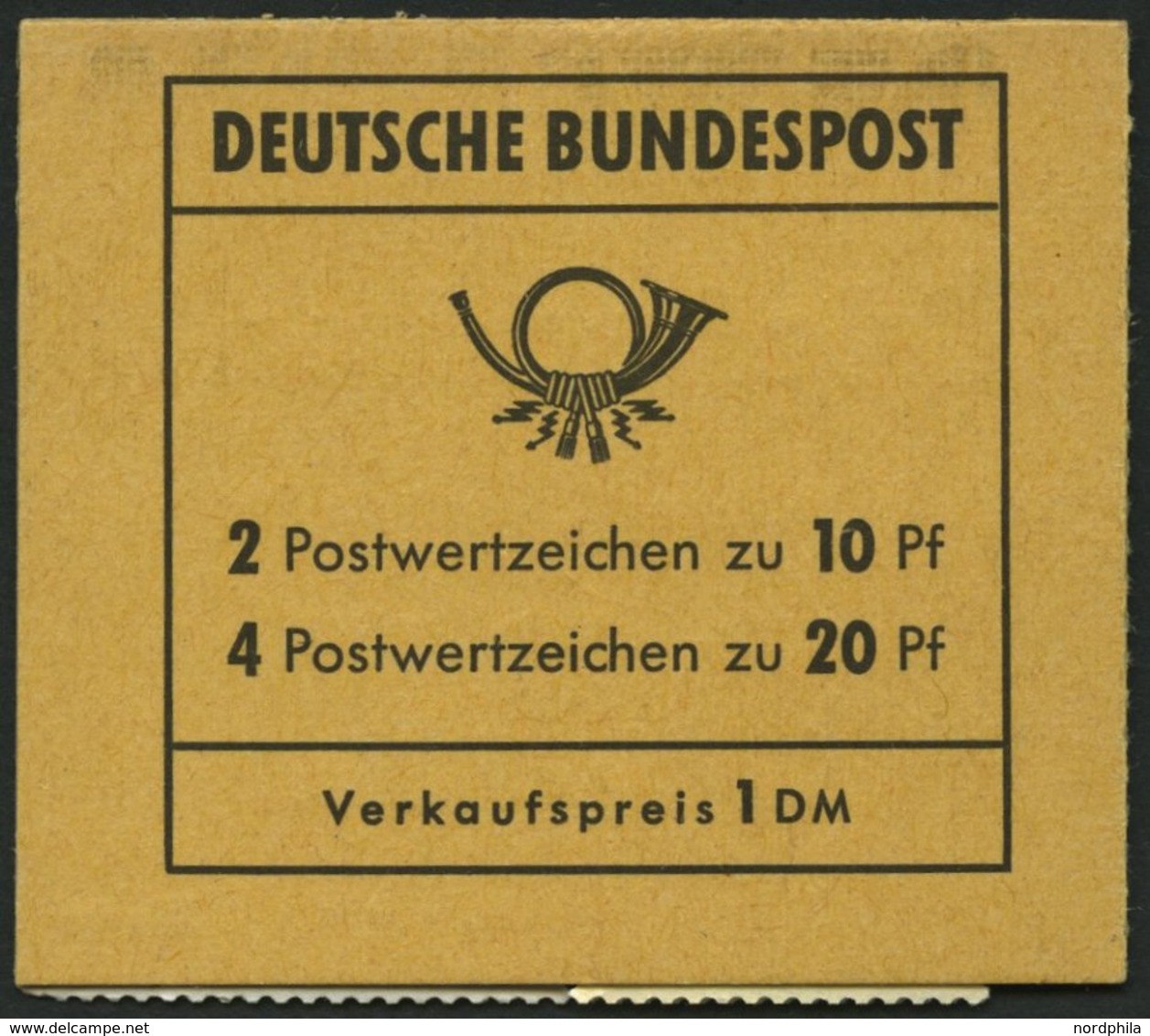 MARKENHEFTCHEN MH 14d **, 1968, Markenheftchen Brandenburger Tor, 2. Deckelseite: Postgebühren Stand Vor 1.7.1971, Prach - Andere & Zonder Classificatie