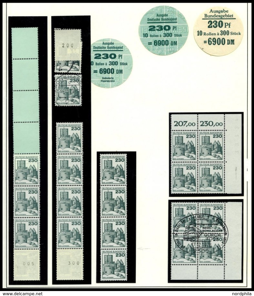 ROLLENMARKEN A. 179-1143R **,o , 1954-82, Fast Nur Postfrische Sammlung Rollenmarken Mit Vielen Besseren Ausgaben Und Be - Rolstempels