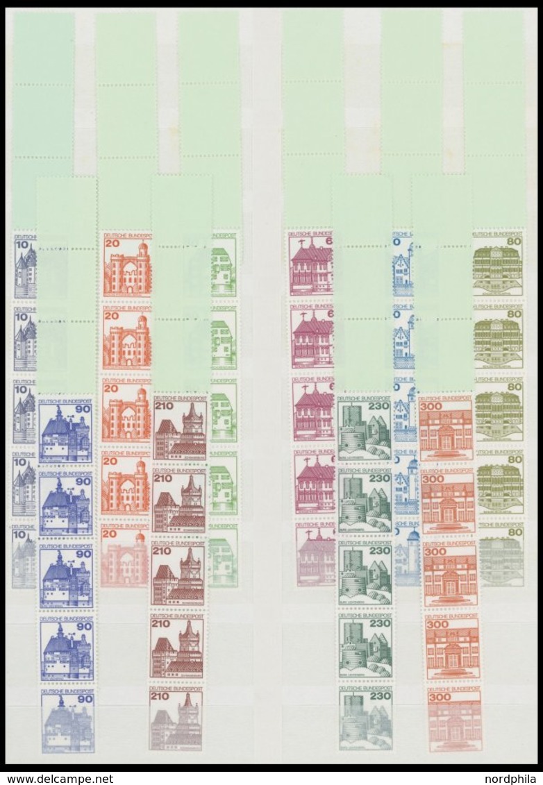 ROLLENMARKEN Aus 913-1143 **, 1977/82, Kleine Postfrische Partie Verschiedener Rollenmarken Burgen Und Schlösser, U.a. M - Rolstempels