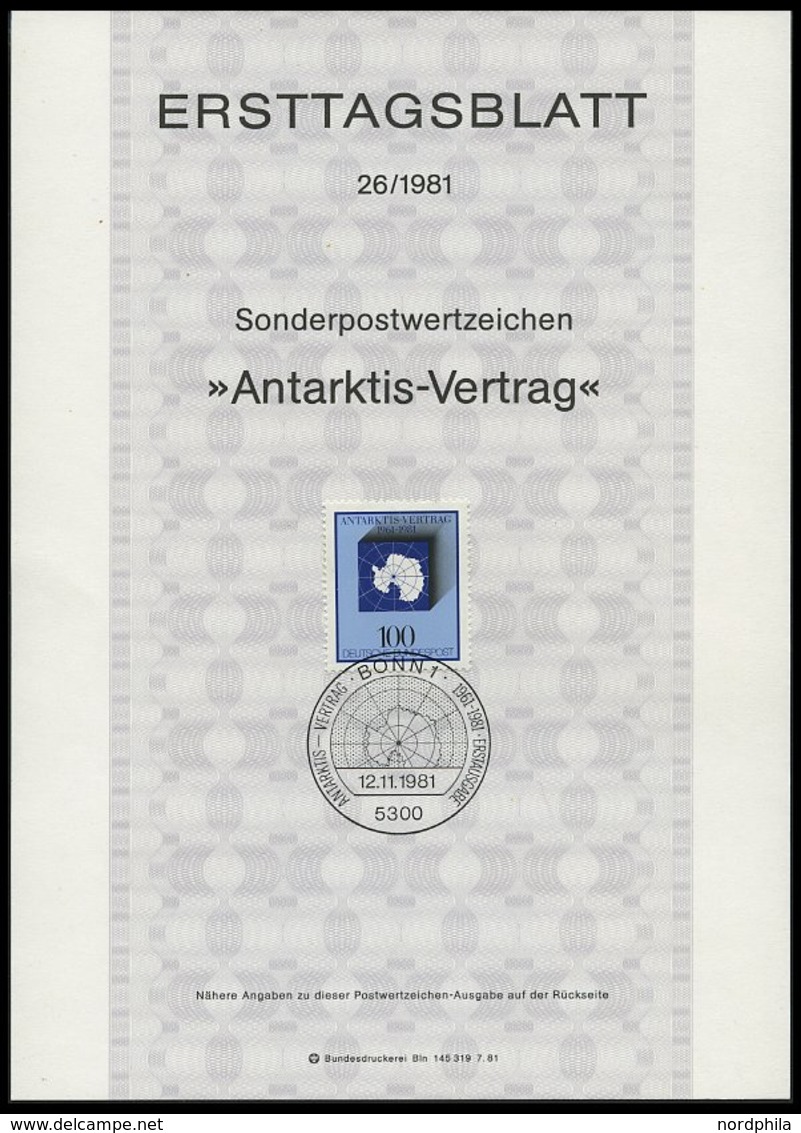 ERSTTAGSBLÄTTER 1082-1117 BrfStk, 1981, Kompletter Jahrgang, ETB 1 - 26/81, Pracht - Other & Unclassified
