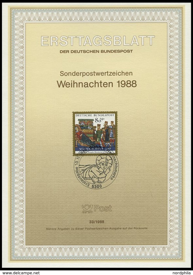 ERSTTAGSBLÄTTER 1347-96 BrfStk, 1988, Kompletter Jahrgang, ETB 1 - 33/88, Pracht - Andere & Zonder Classificatie