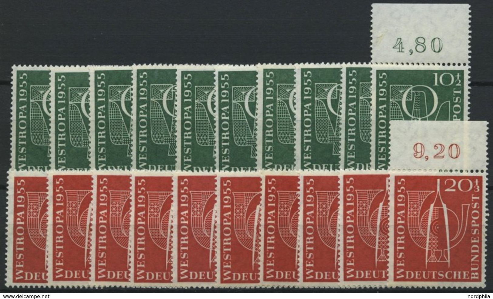 ENGROS 217/8 **, 1955, Westropa, 10 Prachtsätze, Mi. 160.- - Unused Stamps