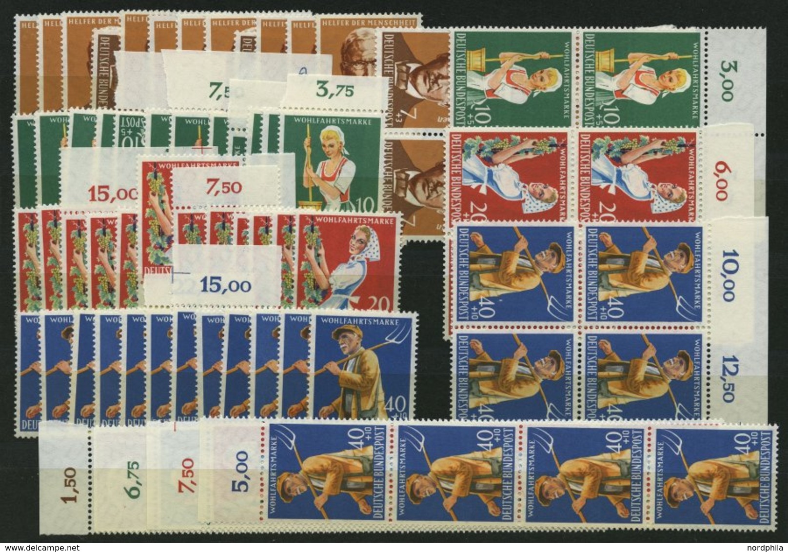 ENGROS 297-300 **, 1958, Landwirtschaft, 20 Prachtsätze, Mi. 190.- - Nuovi