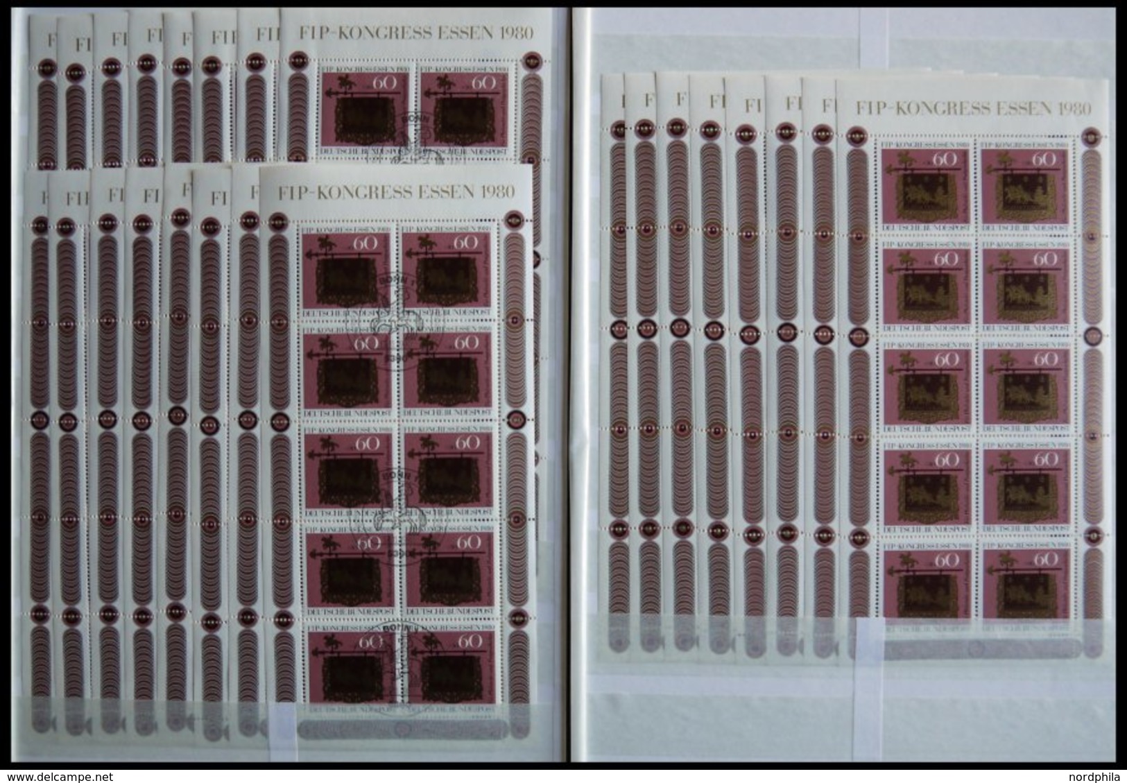 ENGROS 1065KB **, 1980, FIP Im Kleinbogen, 25x Mit Zentrischen Ersttags-Sonderstempeln Und 8x Postfrisch, Pracht, Mi. 33 - Unused Stamps