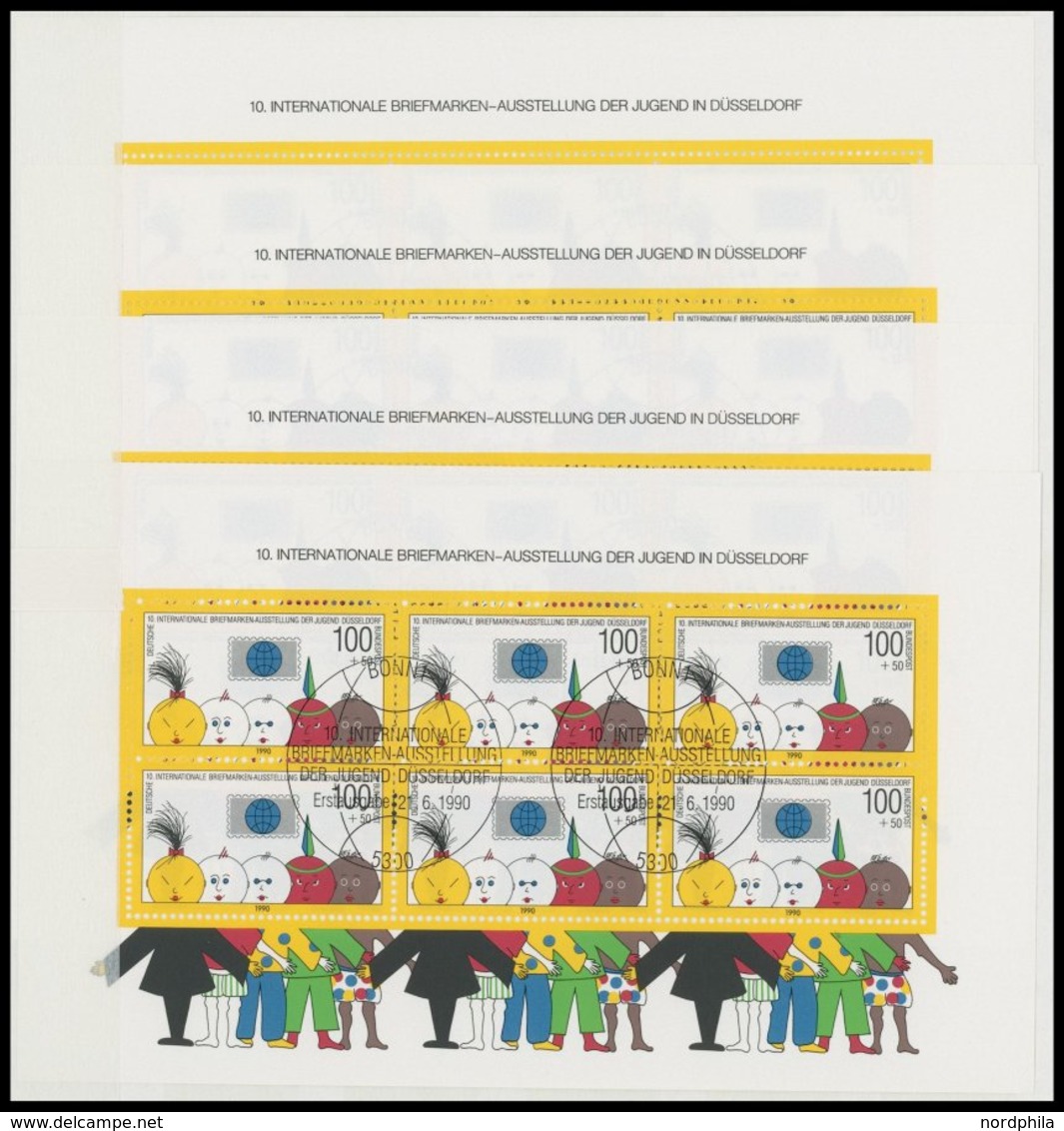 ENGROS Bl. 21 O, 1990, Block Briefmarkenausstellung, 14x Mit Ersttags-Sonderstempeln, Pracht, Mi. 308.- - Nuevos