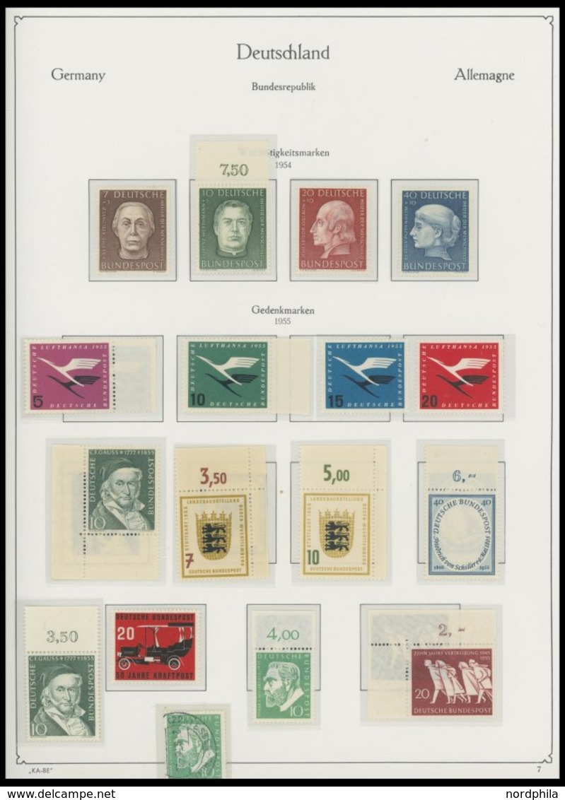 JAHRGÄNGE 148-325 **, 1952-59, 8 In Den Hauptnummern Komplette Jahrgänge, Dabei Diverse Bogenecken Und Randstücke, Postf - Used Stamps