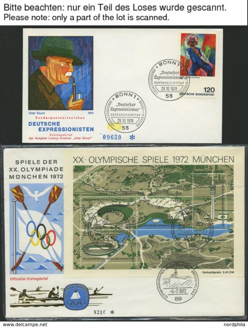 JAHRGÄNGE 612-Bl. 13 BRIEF, 1970-76, 7 Jahrgänge Komplett Auf FDC`s, Pracht - Usati