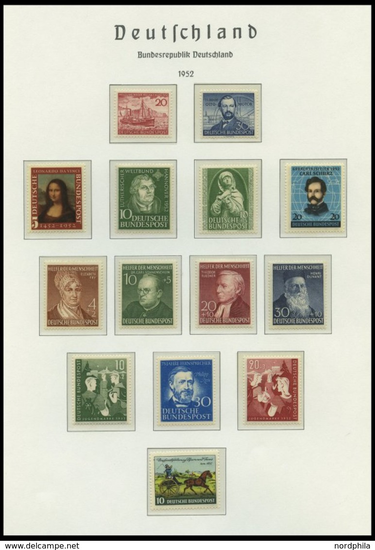 SAMMLUNGEN **, Komplette Postfrische Sammlung Bundesrepublik Von 1949-75 Auf Leuchtturm Falzlosseiten, Bis Auf Ganz Weni - Gebruikt