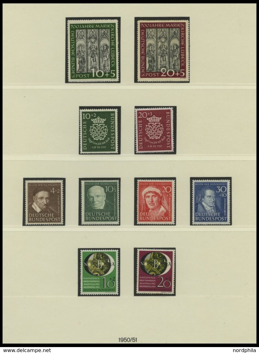 SAMMLUNGEN **, 1949-1971, Bis Auf Den Posthornsatz Komplette Postfrische Sammlung Bundesrepublik Im Linder Falzlosalbum, - Used Stamps