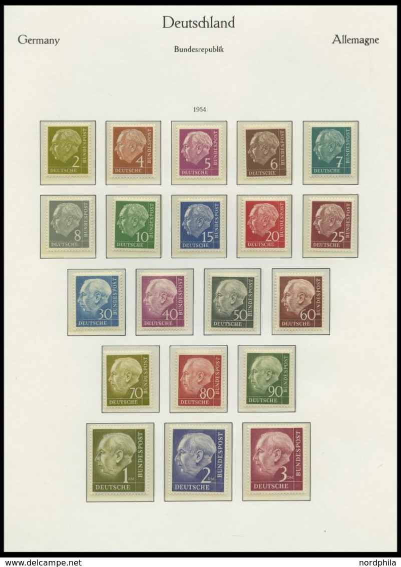 SAMMLUNGEN **, 1952-1977, Postfrische Komplette Sammlung Incl. Heuss Lumogen Und Lieg. Wz. Im Neuwertigen KA-BE-Falzlosa - Usati