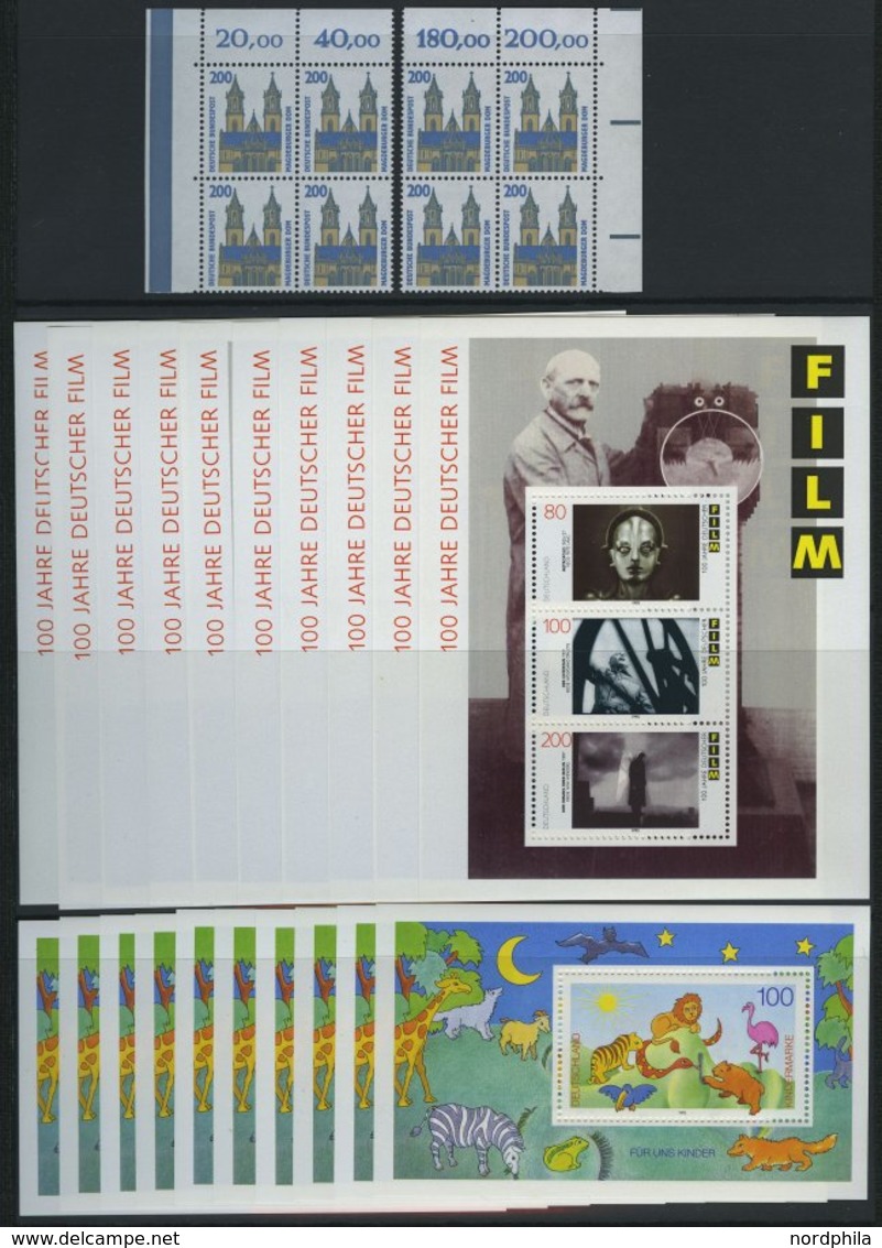 SAMMLUNGEN VB **, 1993/4, Komplett Zweifach Gesammelt In Viererblocks, Meist Aus Der Oberen Bogenecke, Im Einsteckbuch,  - Used Stamps