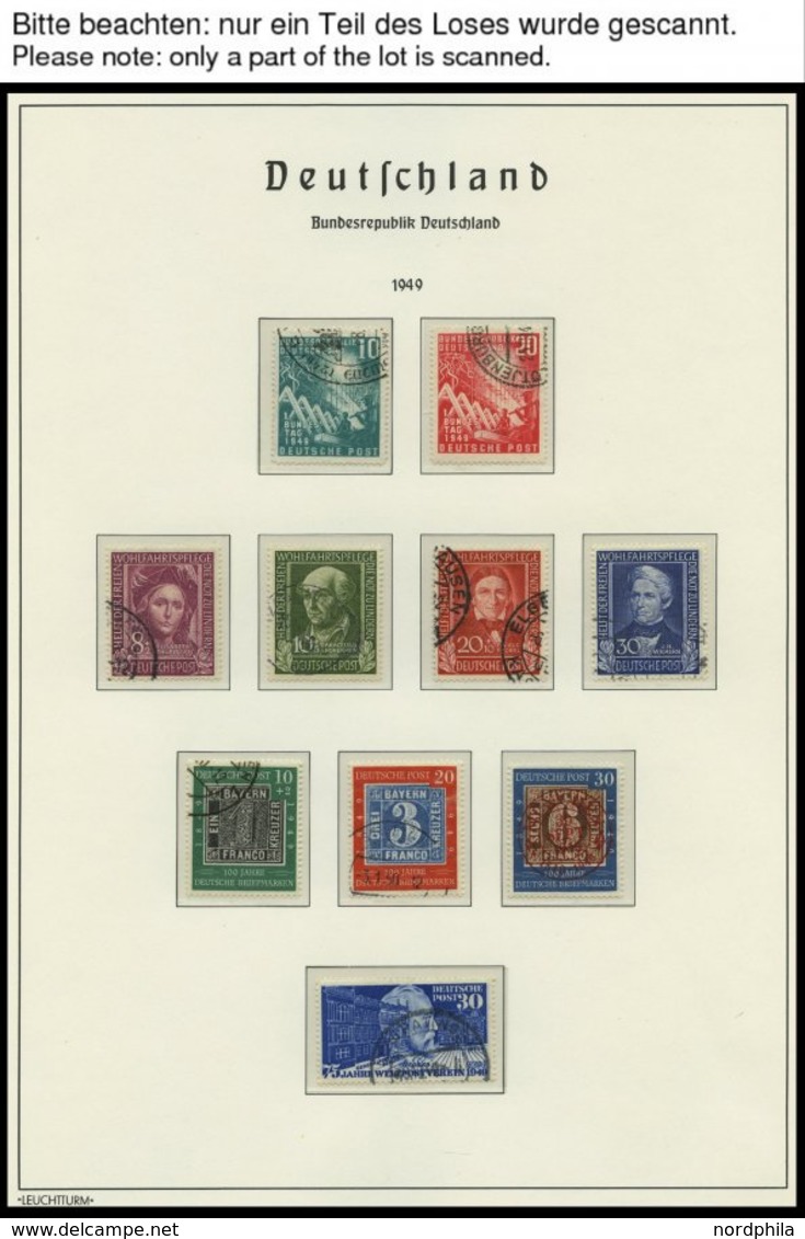 SAMMLUNGEN O, 1948-2010, In Den Hauptnummern Komplette Gestempelte Sammlung Bundesrepublik In 3 Leuchtturm Falzlosalben, - Used Stamps