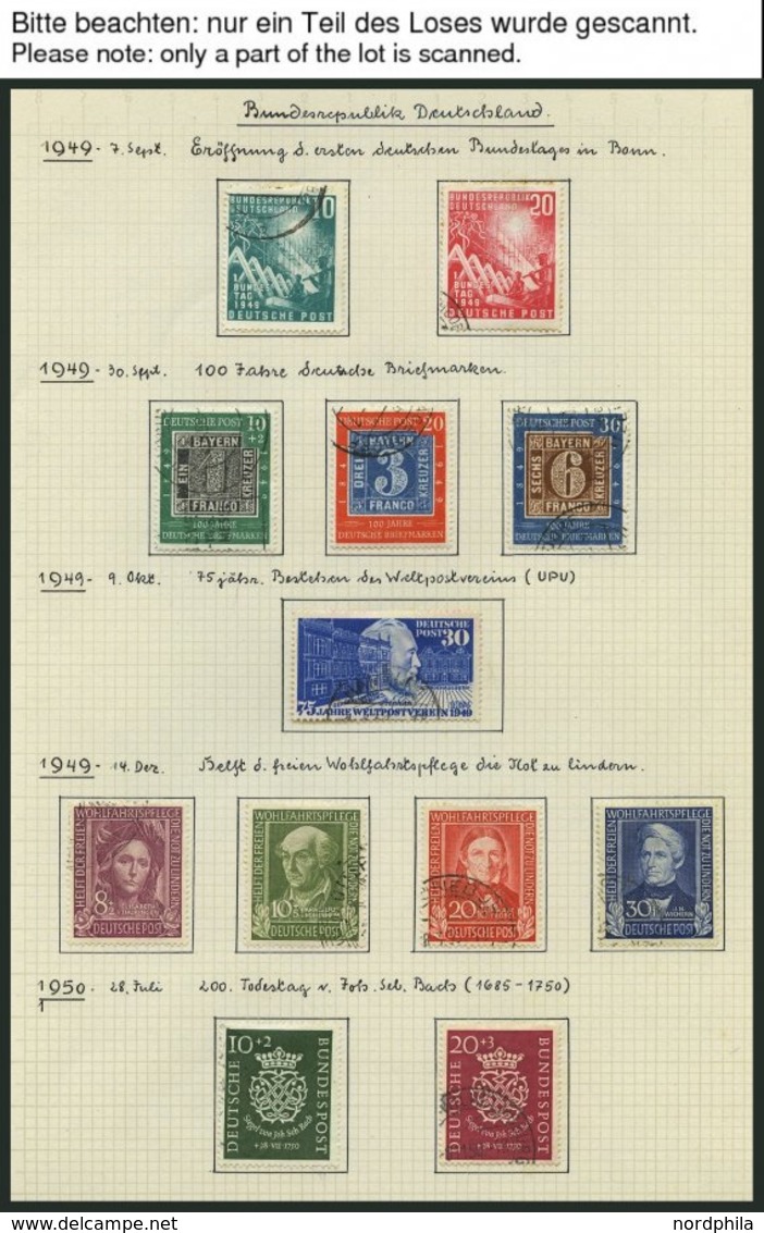 SAMMLUNGEN O, Bis Auf Mi.Nr. 139/40 In Den Hauptnummern Komplette Sauber Gestempelte Sammlung Bundesrepublik Von 1949-83 - Used Stamps