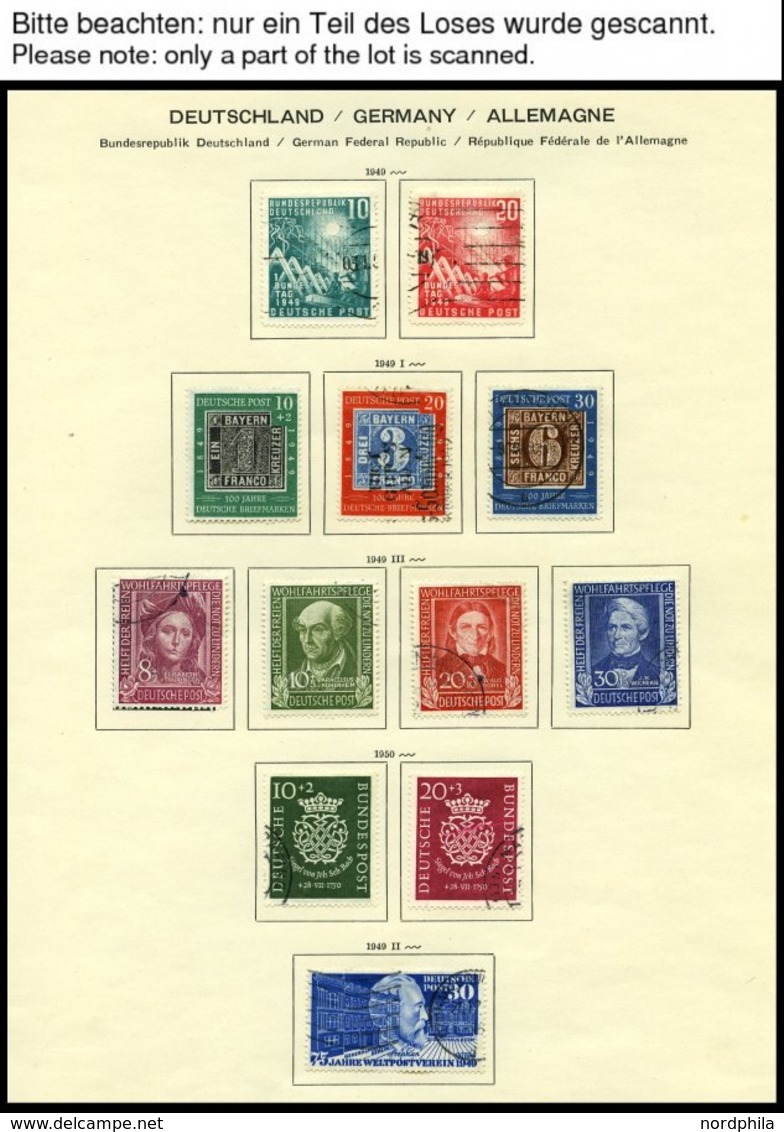 SAMMLUNGEN O, 1949-74, Gestempelte, In Den Hauptnummern Komplette Sammlung Bundesrepublik Im Schaubekalbum, Erhaltung Fe - Used Stamps