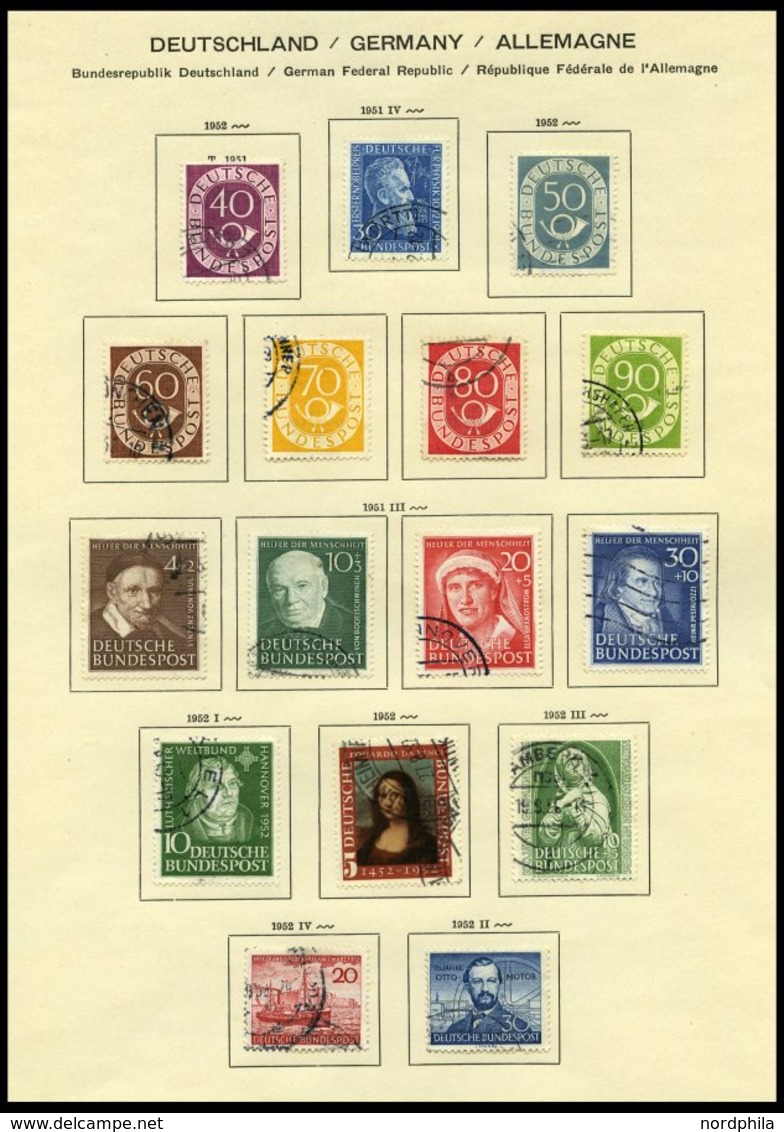 SAMMLUNGEN O, 1949-74, Gestempelte, In Den Hauptnummern Komplette Sammlung Bundesrepublik Im Schaubekalbum, Erhaltung Fe - Used Stamps