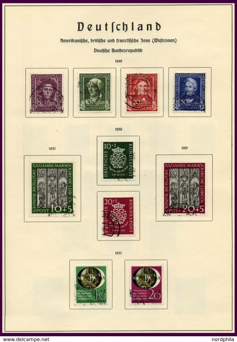 SAMMLUNGEN O, Saubere Gestempelte, In Den Hauptnummern Komplette Sammlung Bis 1976 In 2 Leuchtturm Falzlosalben, Fast Nu - Used Stamps