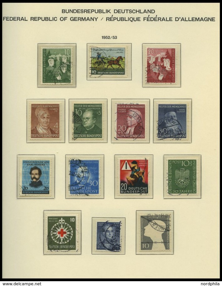 SAMMLUNGEN O, Gestempelte Sammlung Bund Von 1949-89 In 3 Schaubek-Falzlosalben, Bis 1960 Komplett, Erhaltung Etwas Unter - Used Stamps