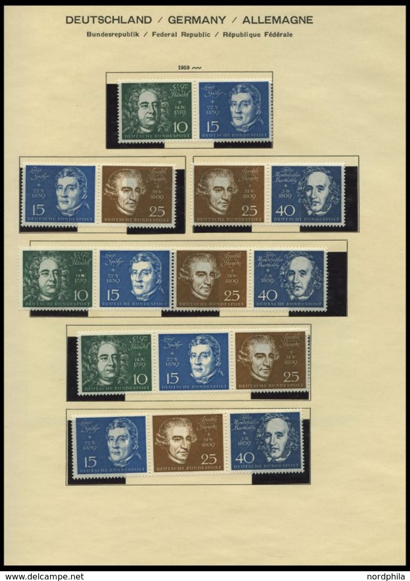 SAMMLUNGEN **,* , 1952-91, In Den Hauptnummern Komplette Sammlung Bundesrepublik Von 1955-91 Im Schaubekalbum, Ab 1968 N - Used Stamps