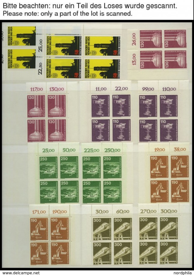 LOTS VB **, 1957-82, Partie Von Ca. 180 Verschiedenen Werten In Viererblocks, Ab Ca. 1977 Viele Werte Mehrfach Vorhanden - Used Stamps