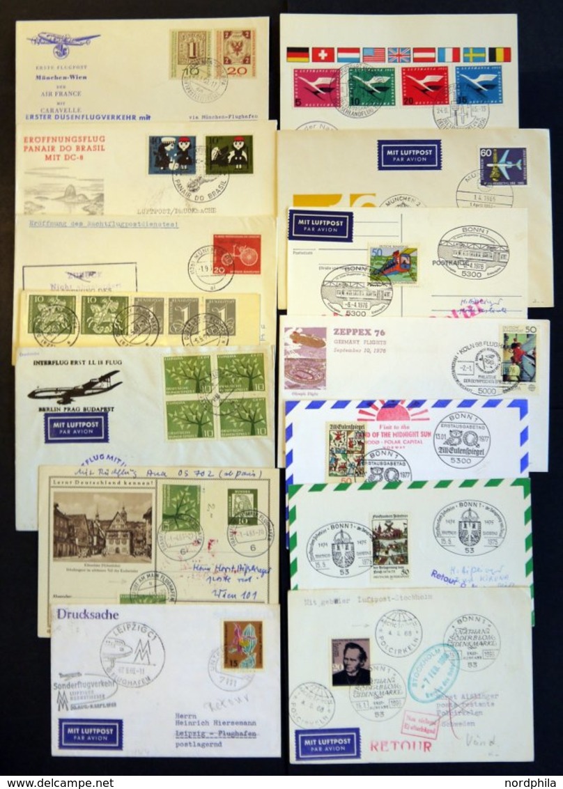 LOTS 1959-90, Partie Von 31 Verschiedenen Flugbelegen, Nur Erst-oder Sonderflüge, Meist Pracht - Used Stamps