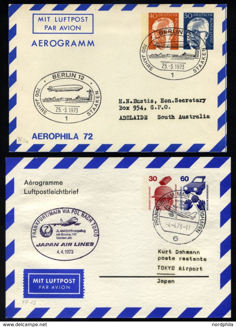 GANZSACHEN Aus PF 3a-30 BRIEF, 1972-78, 4 Verschiedene Gebrauchte Und Ein Ungebrauchter Privatfaltbrief, Pracht - Colecciones