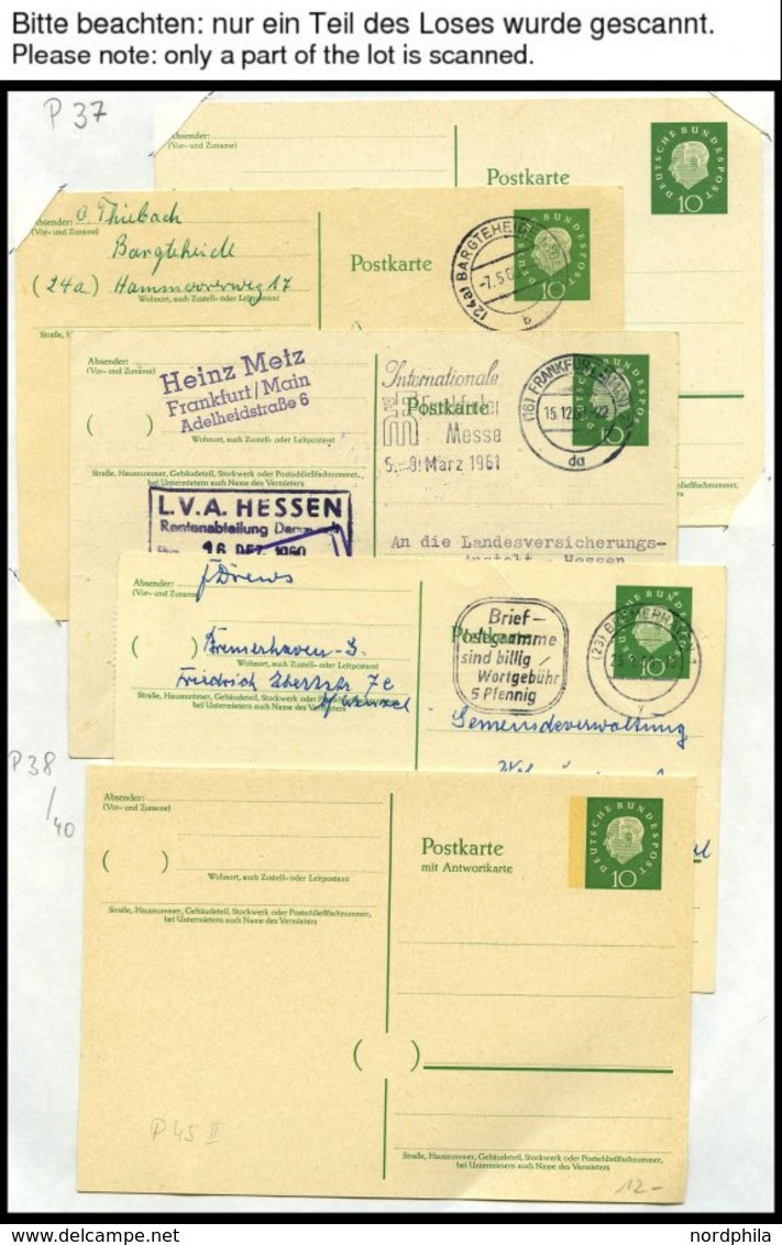 GANZSACHEN Sammlung Von über 1000 Ganzsachen Bundesrepublik Von 1954-98, U.a. Bildpostkarten, FDC-Umschläge Mit Diversen - Verzamelingen