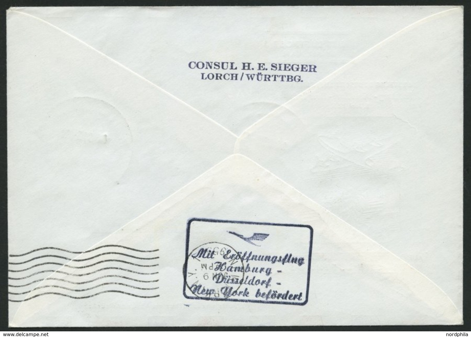 DEUTSCHE LUFTHANSA 34 BRIEF, 8.6.1955, Hamburg-New York, Frankiert Mit Saarland Mi.Nr. 324 Und 2x 357, Prachtbrief - Storia Postale